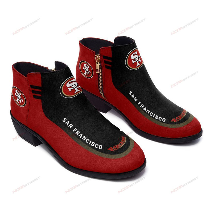 San Francisco 49ers Fashion Zipper Boots 001