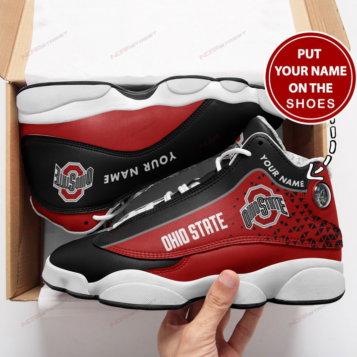 Ohio State Buckeyes Personalized Air JD13 Sneakers 003