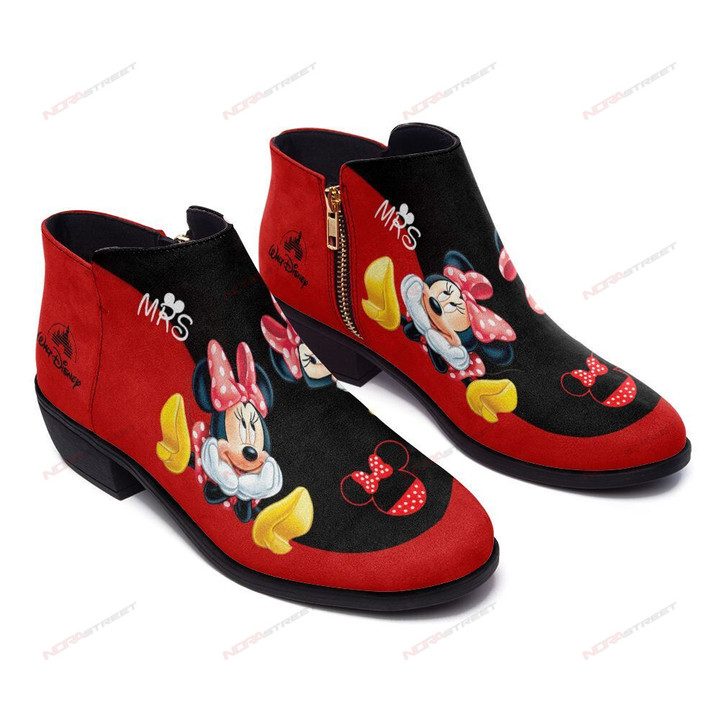 Minnie Fashion Zipper Boots 005