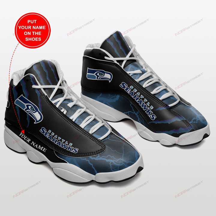 Seattle Seahawks Personalized Air JD13 Sneakers 190
