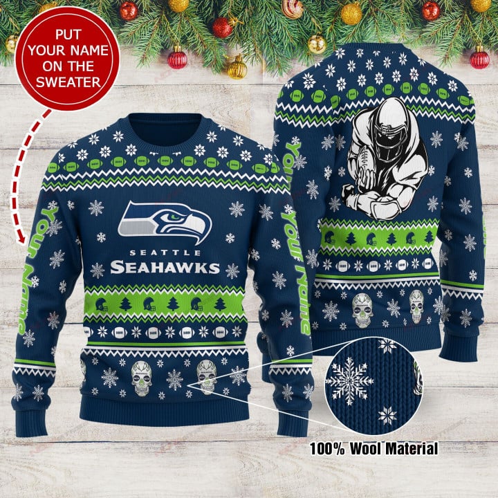 Seattle Seahawks Personalized Sweater 36