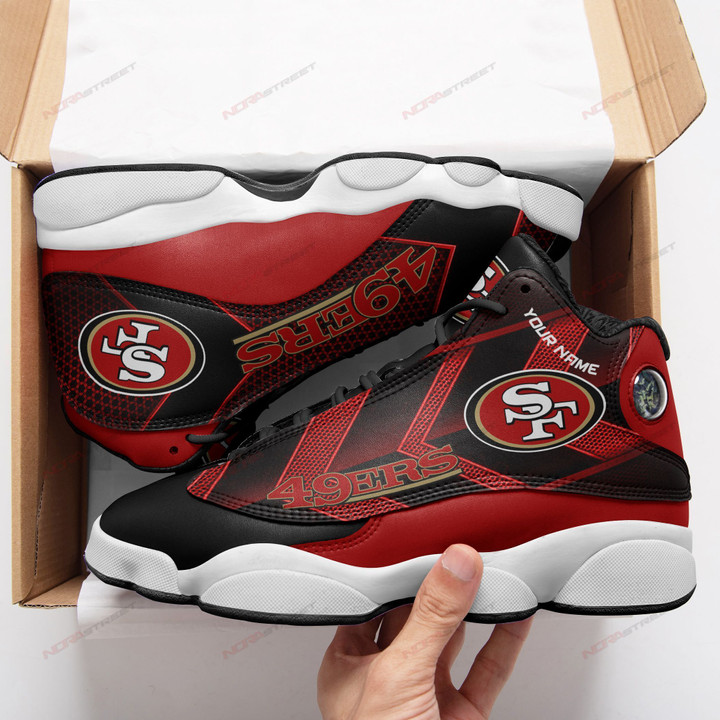 San Francisco 49ers Personalized Air JD13 Sneakers 500