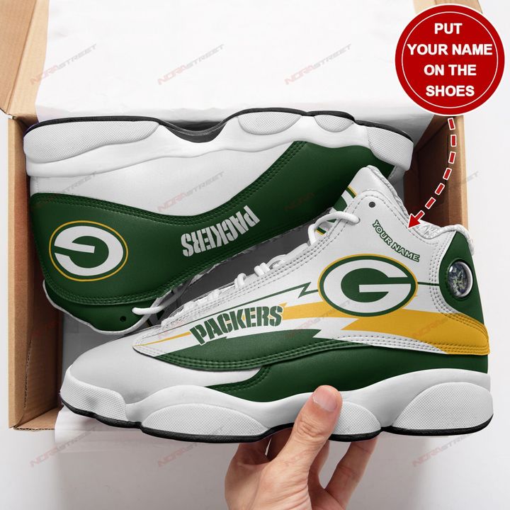 Green Bay Packers Personalized Air JD13 Sneakers 554