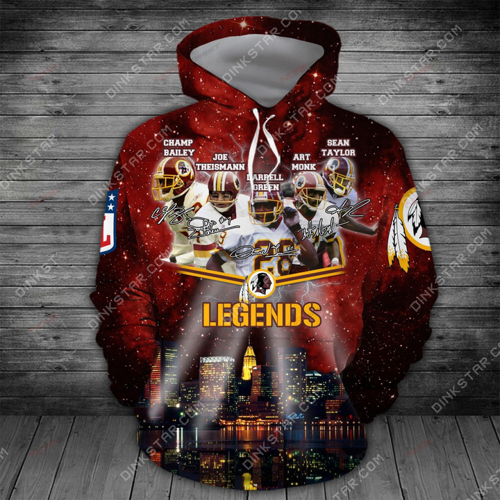 Washington Redskins Legends Signature Limited Edition All Over Print GTHD004