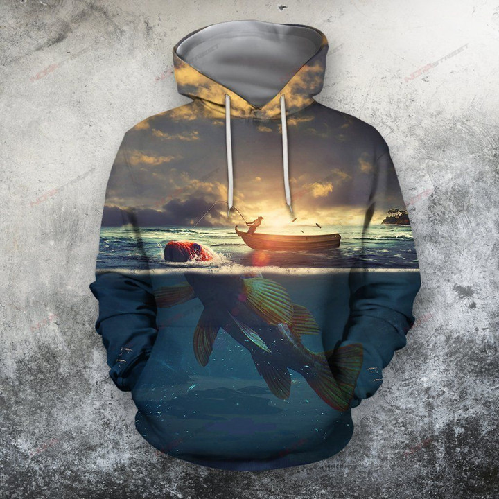 3D All Over Printing Creative Water Boats Fishing Shirt