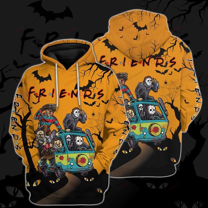 Friends Horror Halloween 3D Custom Name T-SHIRT HOODIE