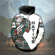 Native Woman Silhouette Pattern Legging And Hoodie Set