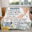 Personalized Baby Dad Holding Hand Fathers Day Gift Fleece Blanket