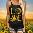Weed Sunflower Criss-cross Tanktop and Legging set (buy both for 10% discount)