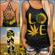Weed Sunflower Criss-cross Tanktop and Legging set (buy both for 10% discount)