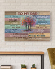 To My Dad Color Landscape Canvas/Poster