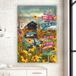 Sunflower Car Positive Vibe Canvas & Poster