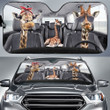 Giraffee Family Driving Car Sunshade - PD0821HN
