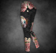 Black Maude Skull Flower Legging and Hoodie Set