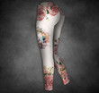 White Maude Skull Flower Legging and Hoodie Set