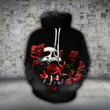 Skull Hold Roses Legging and Hoodie Set