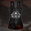 Skull Cross Blood Fire Gothic Legging and Hoodie Set