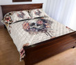 Flower Skull Quilt Bed Set