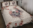 Flower Skull Quilt Bed Set