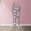 Skull Pink Flower Pattern Legging and Hoodie Set - TG0721OS