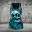 Skull Turquoise Rose Flame Legging and Hoodie Set