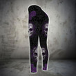 Purple Skull Gothic Legging and Hoodie Set