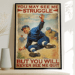 Baseball You will never see me quit Poster - TT1121OS