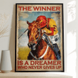 The dreamer never gives up Poster - TT1121OS