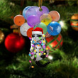 Funny Cat Balloon Christmas Flat Ornament - TG1121QA