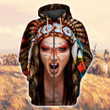 Native American Girl Hoodie, Zip Hoodie and Bomber - AD1221HN