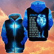 Blue Lion God Faith Zip Hoodie - VA1221HN