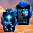Blue Lion God Faith 02 Zip Hoodie - VA1221HN
