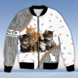 Cute Cat Gray Fur Hoodie Zip Hoodie & Bomber - TG1221HN
