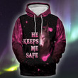 Wolf Sky Pink And Blue Couple Hoodies - TG1221TA