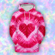 Valentine Heart Tie Dye Hoodie Zip Hoodie & Bomber - TG1221QA