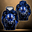 Blue Tiger Hoodie Zip Hoodie & Bomber - AD1221OS