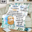 Sloth Baby And Mom Happy 1st Mother's Day Fleece Blanket - TT0222TA