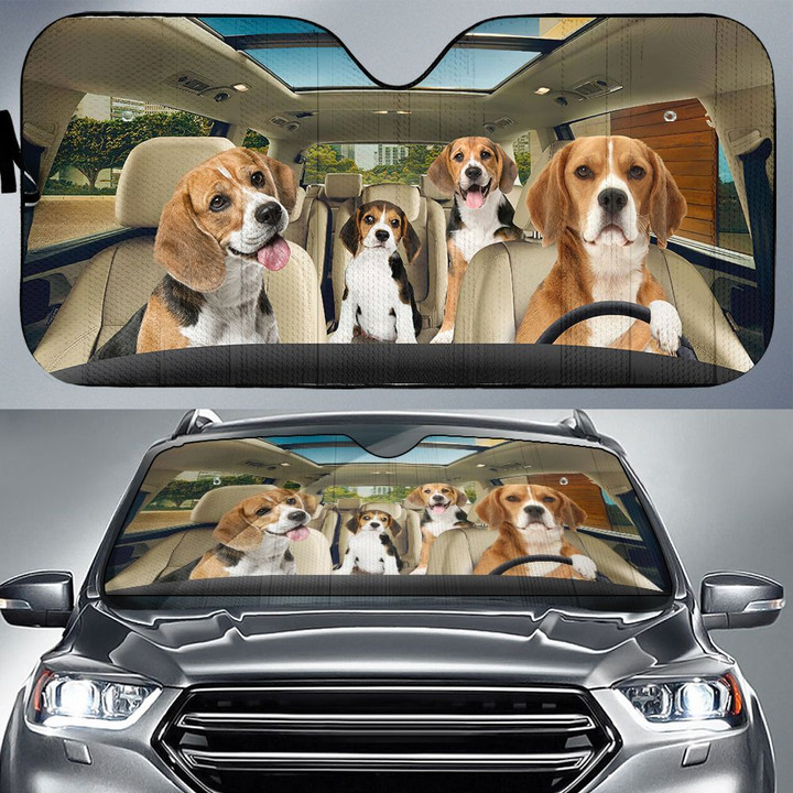 Beagle Dog Family Car Sunshade - TG0721HN
