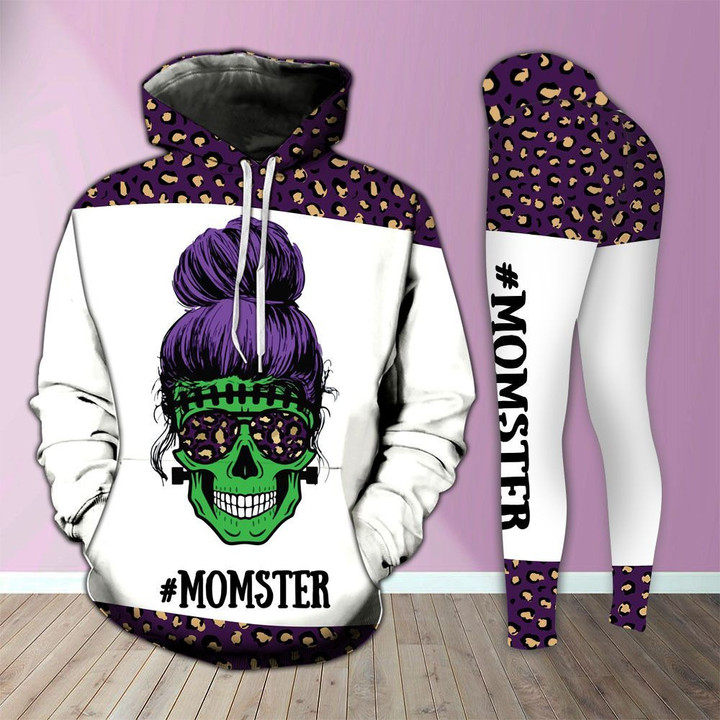 Momster Skull Purple Legging and Hoodie Set - TG0721OS
