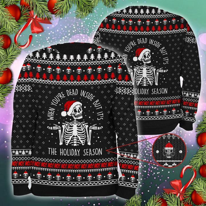 But It's Holiday Season Skull Christmas Wool Sweater - TG0921TA