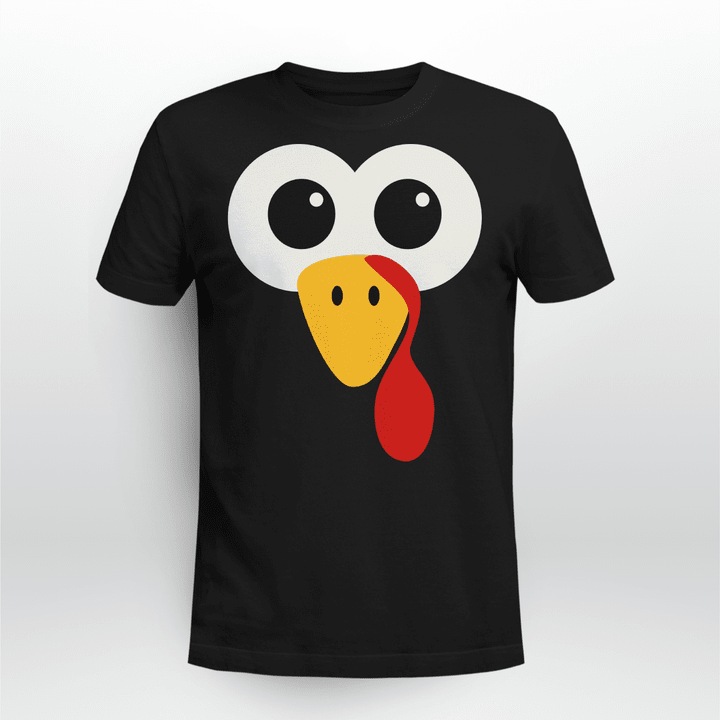 Cute Turkey Face 05 Thanksgiving Tshirt & Sweatshirt - TG1021QA