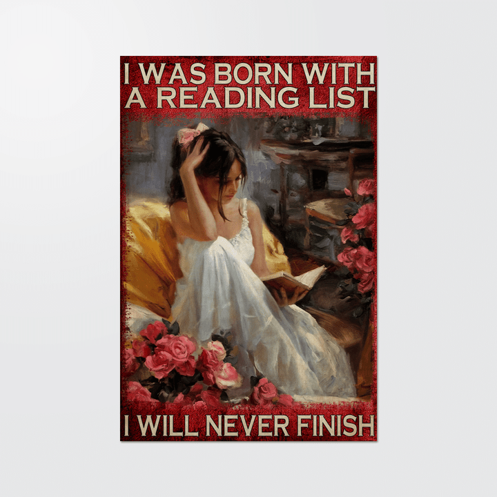 Girl Reading Book Poster - AD1121OS