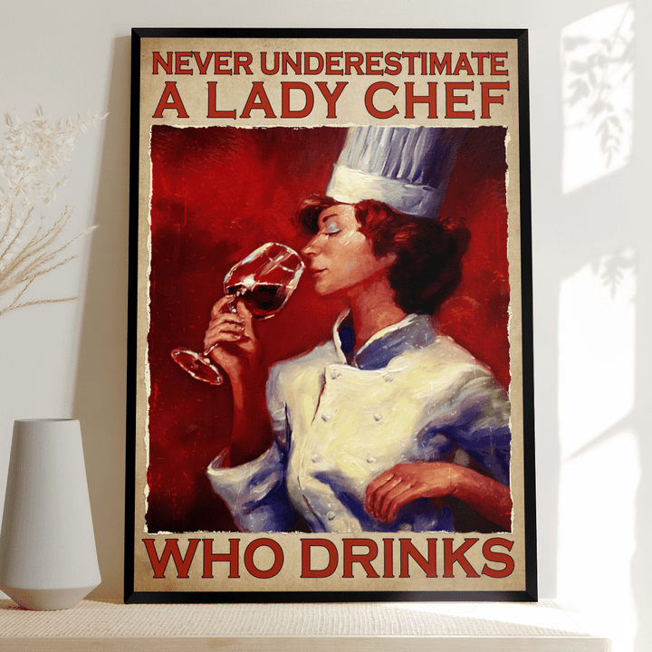 Lady chef drinks Poster - TT1121OS