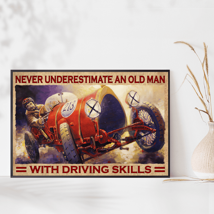 Oldman with driving skill Poster - TT1121HN
