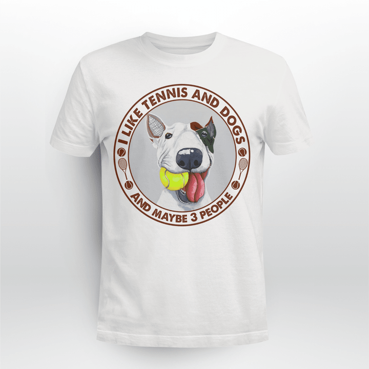 I like tennis and dogs T-shirt - TT1121DT