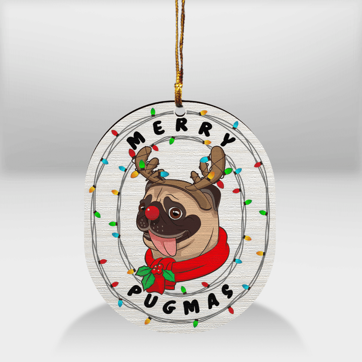 Merry Pugmas Custom ornament - HN1121HN