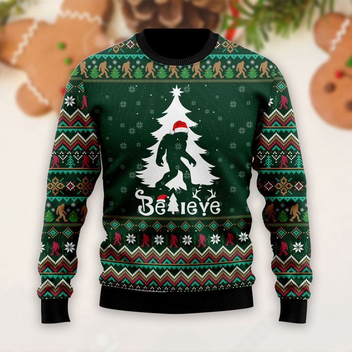 Believe Christmas Tree Wool Sweater - TG1121QA