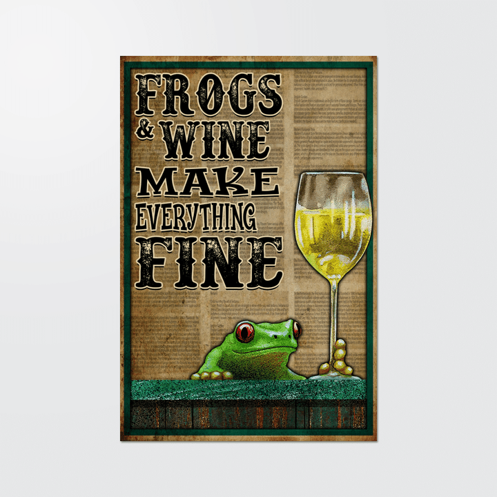 Frog and wine Poster - TT1121DT