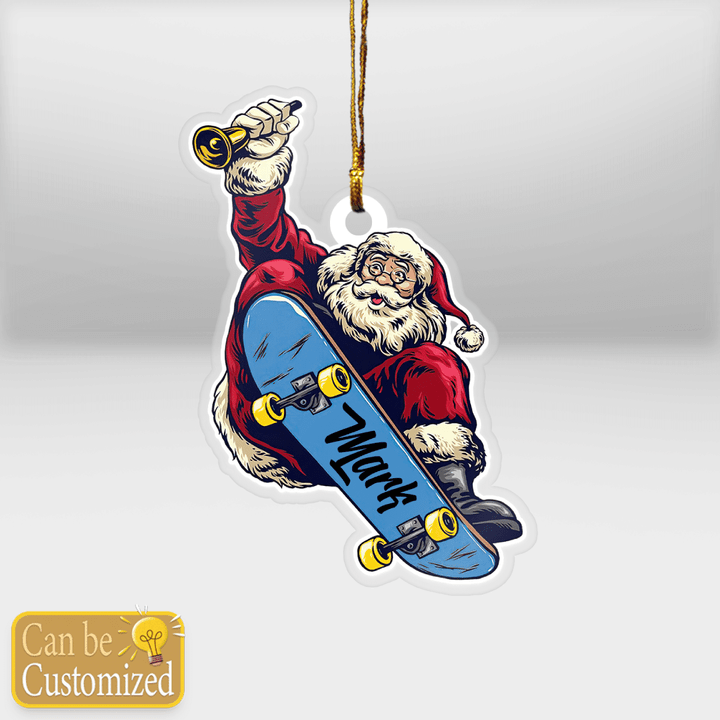Skateboarding Santa Custom ornament - HN1121TA