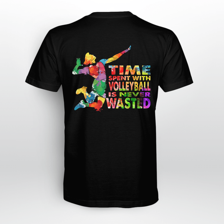 Time spent with volleyball is never wasted T-shirt - AD1121DT